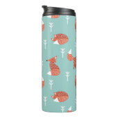 Seamless illustration pattern with cute orange fox thermosbecher (Nach rechts gedreht)
