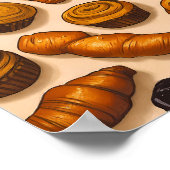 Seamless Laminated Dough Texture Fabric Pattern Poster (Ecke)