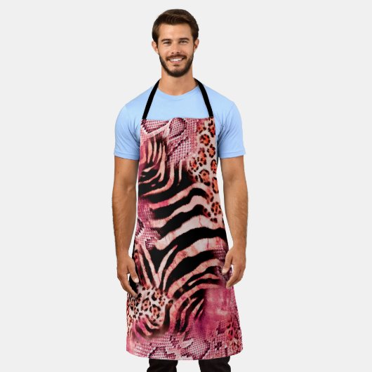 Seamless leopard pattern, abstract zebra. leopard, schürze (Getragen)