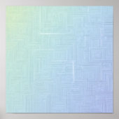 Seamless Light & Airy Layered Labyrinth Pattern Poster (Vorne)