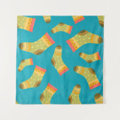 Seamless linear pattern with socks. The illustrati Wandteppich (Vorderseite (Horizontal))