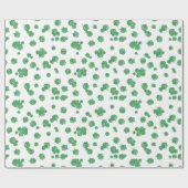 Seamless Lucky Four-Leaf Clover Pattern Geschenkpapier (Flach)