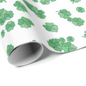 Seamless Lucky Four-Leaf Clover Pattern Geschenkpapier (Rolleneckpunkt)