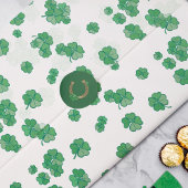 Seamless Lucky Four-Leaf Clover Pattern Seidenpapier