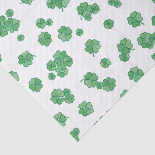 Seamless Lucky Four-Leaf Clover Pattern Seidenpapier (Detail)