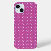 Seamless magenta background polka dot pattern Case-Mate iPhone hülle (Rückseite)