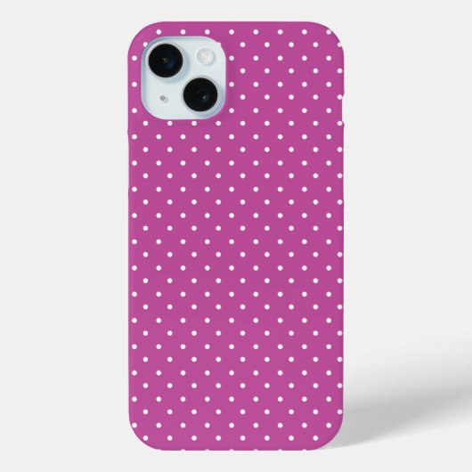Seamless magenta background polka dot pattern Case-Mate iPhone hülle (Rückseite)