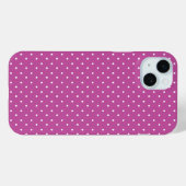 Seamless magenta background polka dot pattern Case-Mate iPhone hülle (Rückseite (Horizontal))