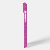 Seamless magenta background polka dot pattern Case-Mate iPhone hülle (Rückseite / Links)