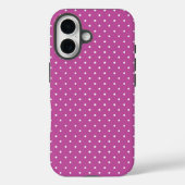 Seamless magenta background polka dot pattern Case-Mate iPhone hülle (Rückseite)