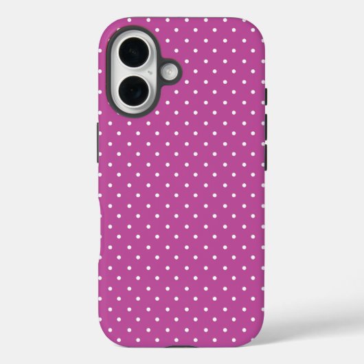 Seamless magenta background polka dot pattern Case-Mate iPhone hülle (Rückseite)