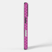 Seamless magenta background polka dot pattern Case-Mate iPhone hülle (Rückseite / Rechts)