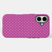 Seamless magenta background polka dot pattern Case-Mate iPhone hülle (Rückseite (Horizontal))
