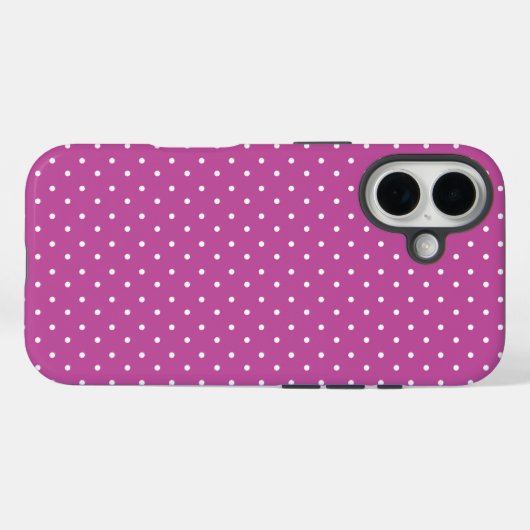 Seamless magenta background polka dot pattern Case-Mate iPhone hülle (Rückseite (Horizontal))