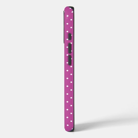 Seamless magenta background polka dot pattern Case-Mate iPhone hülle (Rückseite / Links)