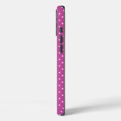 Seamless magenta background polka dot pattern Case-Mate iPhone hülle (Rückseite / Links)