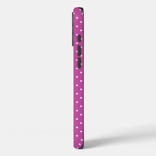 Seamless magenta background polka dot pattern Case-Mate iPhone hülle (Rückseite / Links)