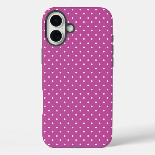 Seamless magenta background polka dot pattern Case-Mate iPhone hülle (Rückseite)