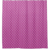 Seamless magenta background polka dot pattern duschvorhang (Vorderseite)