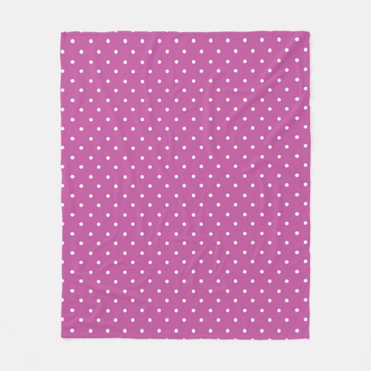 Seamless magenta background polka dot pattern fleecedecke (Vorderseite)