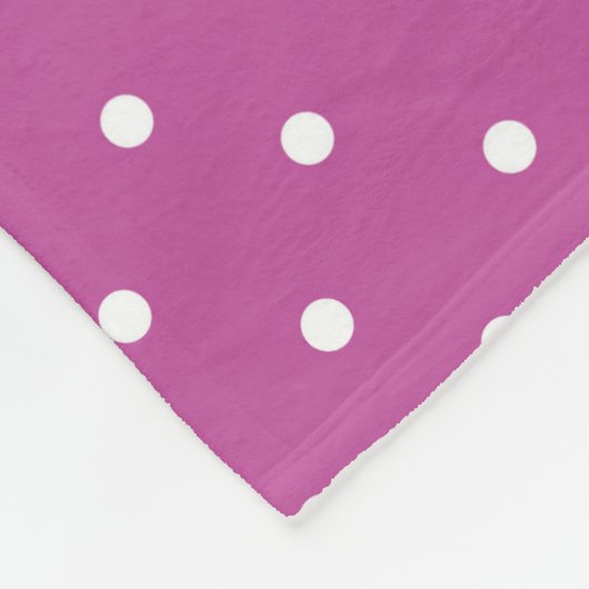 Seamless magenta background polka dot pattern fleecedecke (Ecke)