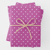 Seamless magenta background polka dot pattern geschenkpapier set (Beispiel)