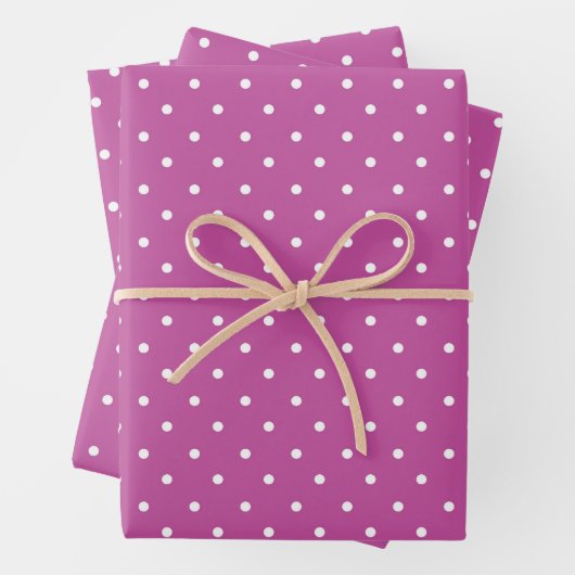 Seamless magenta background polka dot pattern geschenkpapier set (Beispiel)