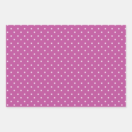 Seamless magenta background polka dot pattern geschenkpapier set (Vorderseite)