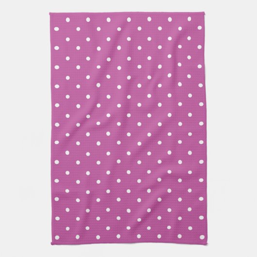 Seamless magenta background polka dot pattern geschirrtuch (Vertikal)