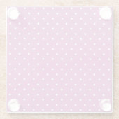 Seamless magenta background polka dot pattern glasuntersetzer (Rückseite)