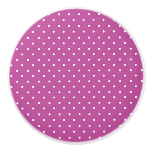 Seamless magenta background polka dot pattern keramikknauf (Vorderseite)