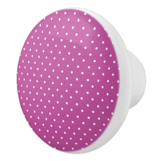 Seamless magenta background polka dot pattern keramikknauf (Rechts)