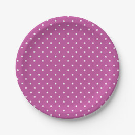 Seamless magenta background polka dot pattern pappteller