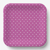 Seamless magenta background polka dot pattern pappteller (Vorderseite)