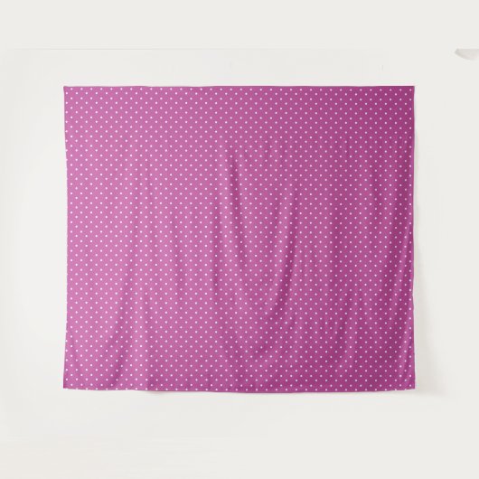 Seamless magenta background polka dot pattern wandteppich (Vorderseite (Horizontal))