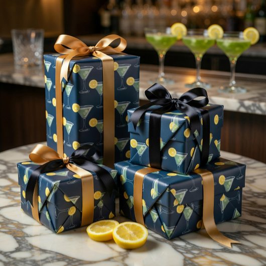 Seamless Margarita Cocktail Muster Geschenkpapier