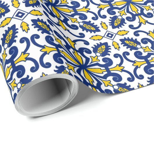 Seamless marokkanischen Nikea Azulejo Pattern Geschenkpapier (Rolleneckpunkt)