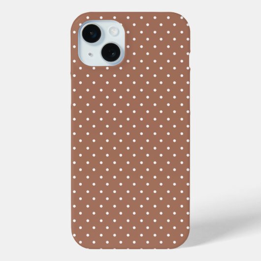 Seamless medium brown polka dot  pattern Case-Mate iPhone hülle (Rückseite)