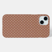 Seamless medium brown polka dot  pattern Case-Mate iPhone hülle (Rückseite (Horizontal))