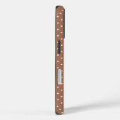 Seamless medium brown polka dot  pattern Case-Mate iPhone hülle (Rückseite / Rechts)