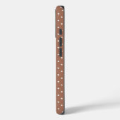 Seamless medium brown polka dot  pattern Case-Mate iPhone hülle (Rückseite / Links)