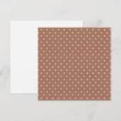 Seamless medium brown polka dot  pattern dankeskarte (Vorne/Hinten)
