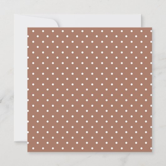 Seamless medium brown polka dot  pattern dankeskarte (Vorderseite)
