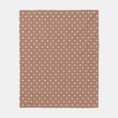 Seamless medium brown polka dot  pattern fleecedecke (Vorderseite)