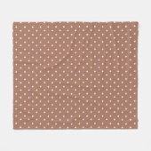 Seamless medium brown polka dot  pattern fleecedecke (Vorderseite (Horizontal))