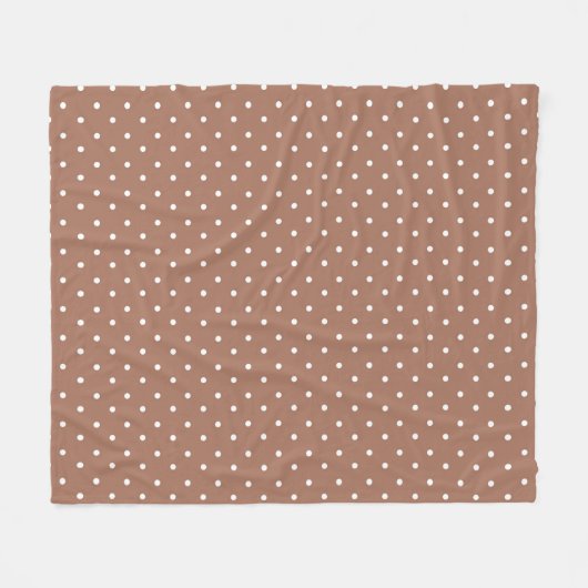 Seamless medium brown polka dot  pattern fleecedecke (Vorderseite (Horizontal))
