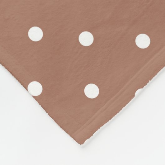 Seamless medium brown polka dot  pattern fleecedecke (Ecke)