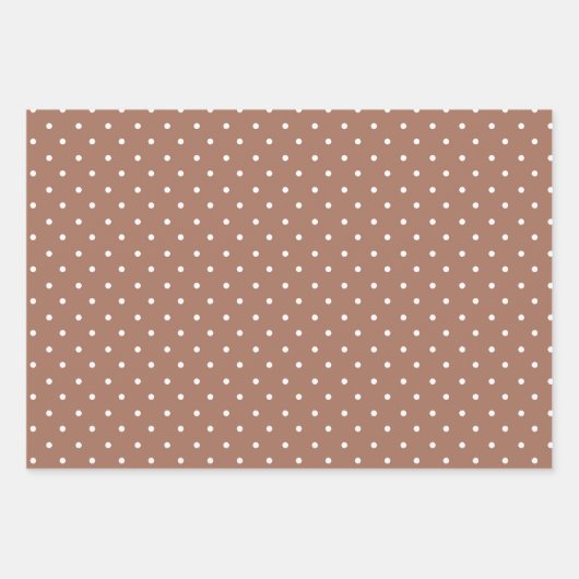 Seamless medium brown polka dot  pattern geschenkpapier set (Vorderseite 3)