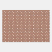 Seamless medium brown polka dot  pattern geschenkpapier set (Vorderseite 2)