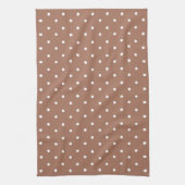 Seamless medium brown polka dot  pattern geschirrtuch (Vertikal)